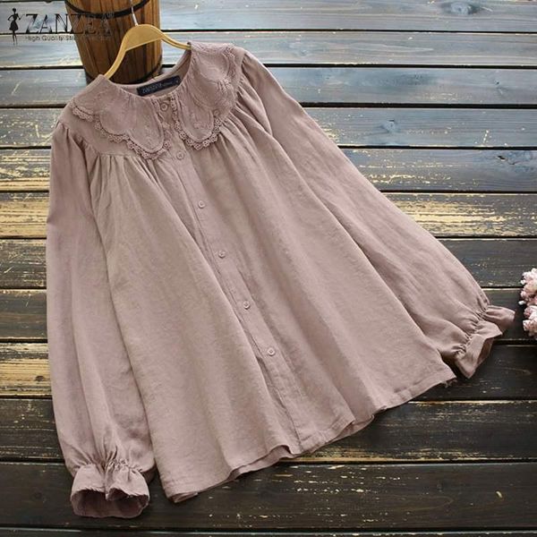 women's blouses & shirts oversized tunic zanzea vintage women lace crochet blouse spring long sleeve buttons shirt solid blusas casual, White
women's blouses & shirts oversized tunic zanzea vintage women lace crochet blouse spring long sleeve buttons shirt solid blusas casual, White