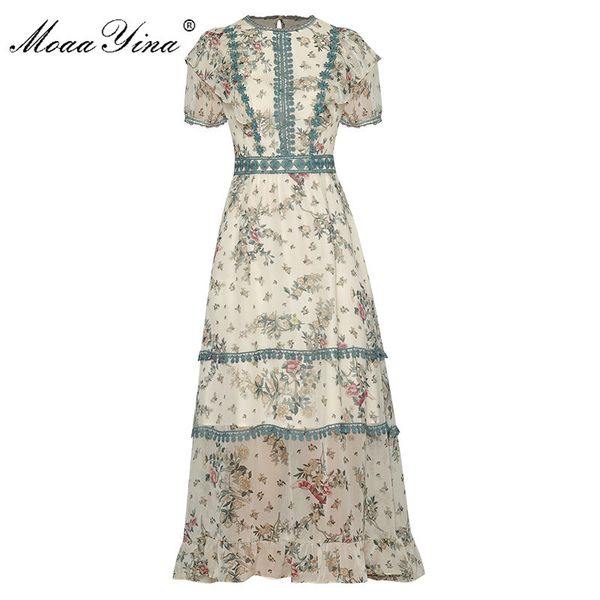 fashion designer dress summer women's dress short sleeve ruffles lace floral-print chiffon dresses 210524, Black;gray
fashion designer dress summer women's dress short sleeve ruffles lace floral-print chiffon dresses 210524, Black;gray