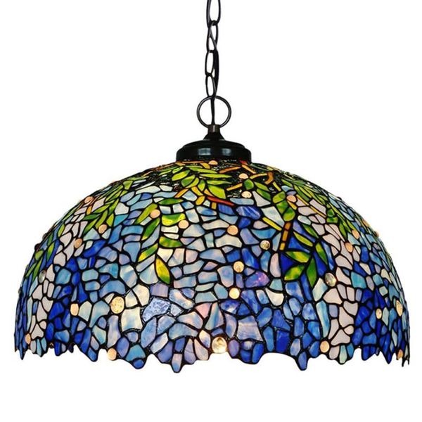 pendant lamps wym 20" tiffany stained glass ceiling hanging lamp, european style light fixture with wisteria lampshade, 3*60w max
pendant lamps wym 20" tiffany stained glass ceiling hanging lamp, european style light fixture with wisteria lampshade, 3*60w max
