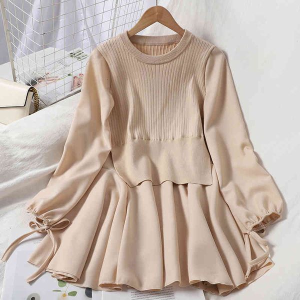 casual dresses fall women's dress long round collar sleeve knitted with shredded short waist plied 6c62, Black;gray
casual dresses fall women's dress long round collar sleeve knitted with shredded short waist plied 6c62, Black;gray