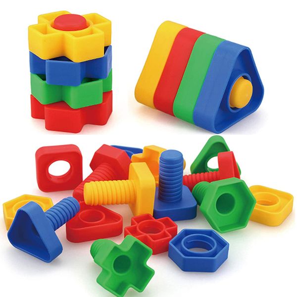 Bolts Toys Montessori Plastic Bolts Matching Children Educational Toys Building Blocks Geometric shape Toys
Bolts Toys Montessori Plastic Bolts Matching Children Educational Toys Building Blocks Geometric shape Toys