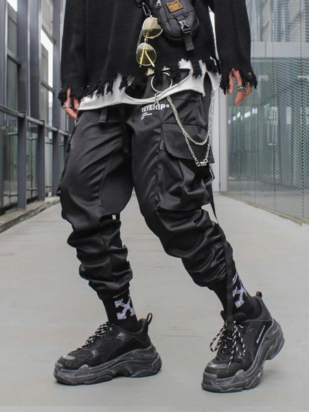 men's pants overalls leggings trendy brand dark streamer paratrooper halon neckband casual printed letter, Black
men's pants overalls leggings trendy brand dark streamer paratrooper halon neckband casual printed letter, Black