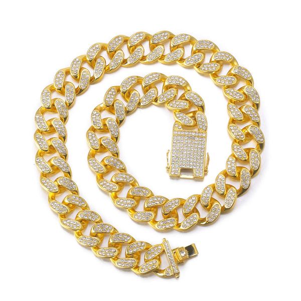 necklace selling hip hop style i full diamond set 20mm personalized hiphop cuba cool gold, Black
necklace selling hip hop style i full diamond set 20mm personalized hiphop cuba cool gold, Black