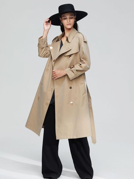 women's trench coats double breasted coat female england style women windbreaker loose medium and long elegant belt, Tan;black
women's trench coats double breasted coat female england style women windbreaker loose medium and long elegant belt, Tan;black