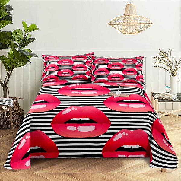 sheets & sets red lips 0.9/1.2/1.5/1.8/2.0m digital printing polyester bed flat sheet with case print bedding set
sheets & sets red lips 0.9/1.2/1.5/1.8/2.0m digital printing polyester bed flat sheet with case print bedding set