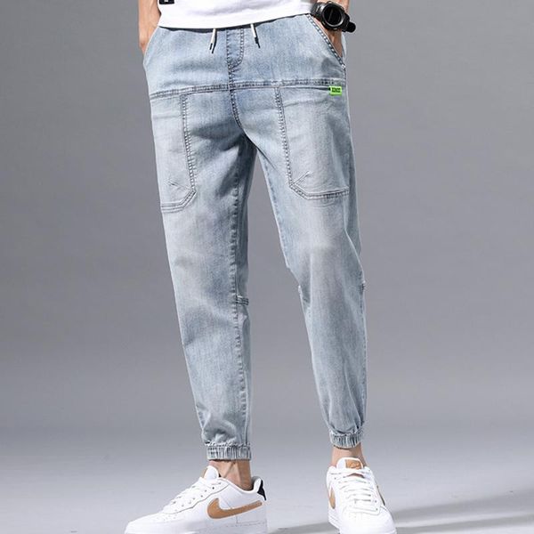 tide brand jeans trend slim men light color casual overalls spring waist harem pants men's, Blue
tide brand jeans trend slim men light color casual overalls spring waist harem pants men's, Blue