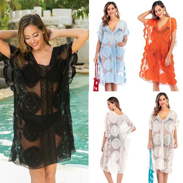 summer women beach dresses and tunic mesh bikini cover up swimsuit bathing loose swimwear maillot de bain women's, White;black
summer women beach dresses and tunic mesh bikini cover up swimsuit bathing loose swimwear maillot de bain women's, White;black