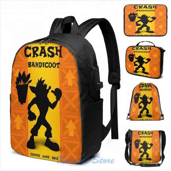 funny graphic print crash bandicoot usb charge backpack men school bags women bag travel laptop
funny graphic print crash bandicoot usb charge backpack men school bags women bag travel laptop