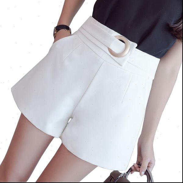 women short summer wide leg shorts fashion casual pants high waist solid elegant ladies, White;black
women short summer wide leg shorts fashion casual pants high waist solid elegant ladies, White;black