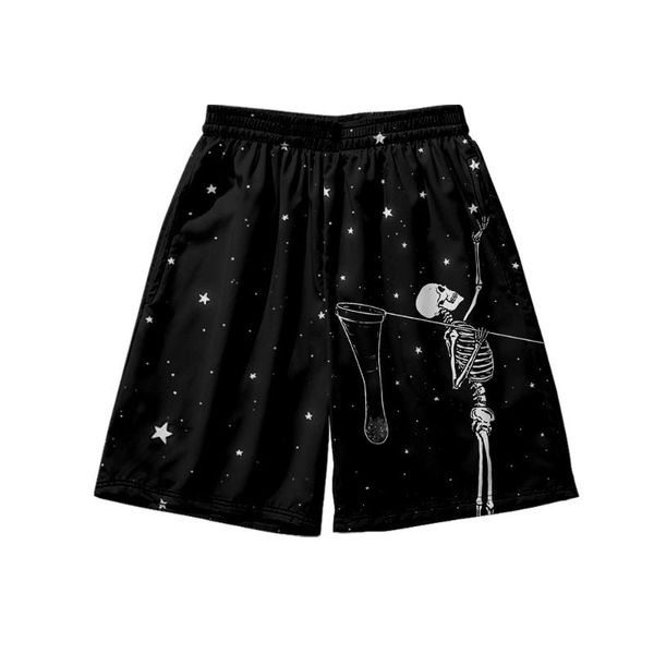 men's shorts 2021 summer seaside beach large size loose starry sky skeleton holiday 3d printed pants, White;black
men's shorts 2021 summer seaside beach large size loose starry sky skeleton holiday 3d printed pants, White;black