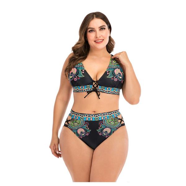 women's swimwear swimming suit women plus size bandage printing padded bra bikini split body swimsuit beachwear tankini, White;black
women's swimwear swimming suit women plus size bandage printing padded bra bikini split body swimsuit beachwear tankini, White;black
