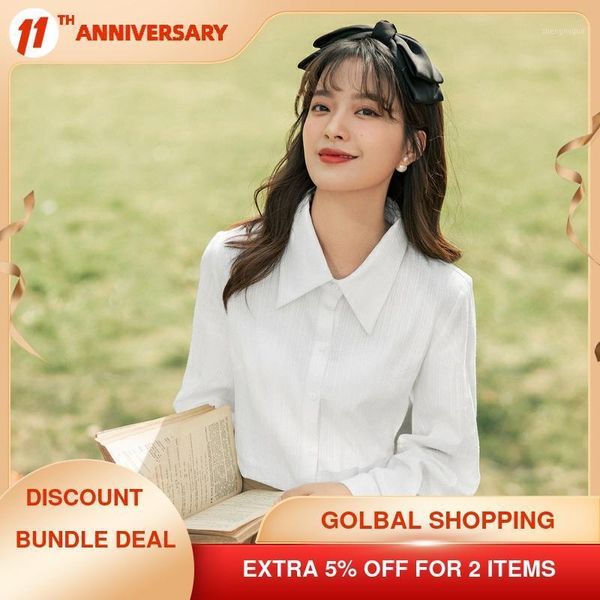 spring arrivals women's bow shirt elegant jacquard cotton long sleeve with embroidered blouses & shirts, White
spring arrivals women's bow shirt elegant jacquard cotton long sleeve with embroidered blouses & shirts, White