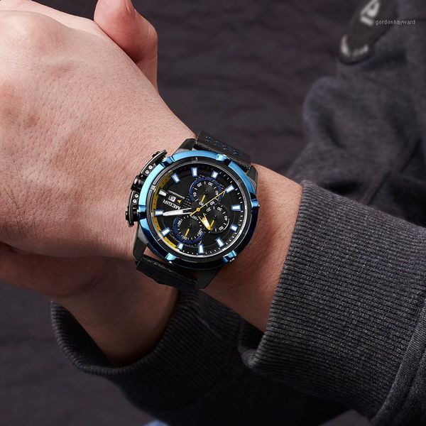 wristwatches 2021 men's watch characteristics multi-functional timing calendar quartz luxury men, Slivery;brown
wristwatches 2021 men's watch characteristics multi-functional timing calendar quartz luxury men, Slivery;brown