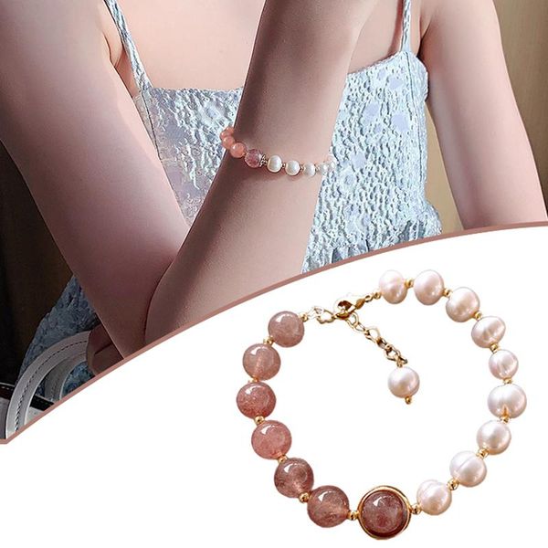 beaded, strands strawberry crystal baroque pearl bracelet stone beads wrist jewelry adjustable length gift for girls women a66, Black
beaded, strands strawberry crystal baroque pearl bracelet stone beads wrist jewelry adjustable length gift for girls women a66, Black