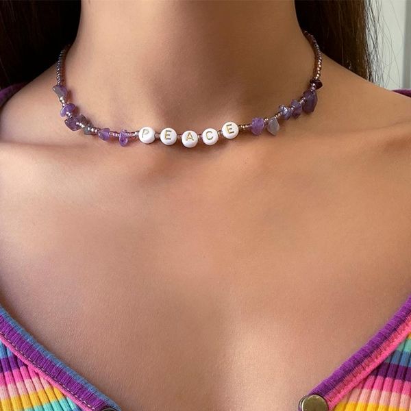 chokers ingemark boho purple stone peace letter necklace choker neck vintage goth seed beaded chain necklaces for women friends jewelry, Golden;silver
chokers ingemark boho purple stone peace letter necklace choker neck vintage goth seed beaded chain necklaces for women friends jewelry, Golden;silver