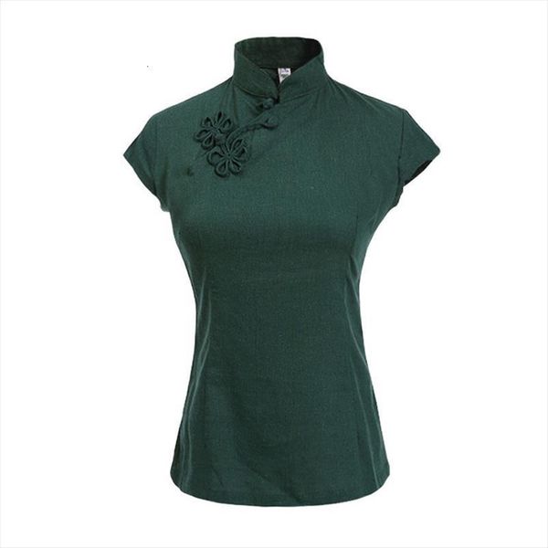 green solid cotton women shirts linen short sleeve chinese mandarin collar blouse novelty button s xxl mu473, White
green solid cotton women shirts linen short sleeve chinese mandarin collar blouse novelty button s xxl mu473, White