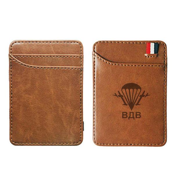wallets classic soviet airborne troops brown leather wallet vintage men women mini slim money clips card purse, Red;black
wallets classic soviet airborne troops brown leather wallet vintage men women mini slim money clips card purse, Red;black
