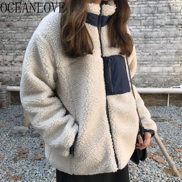 winter jackets women stand collar lambwool thick warm mujer chaqueta harajuku contrast color jacket zipper 18486 210415, Black;brown
winter jackets women stand collar lambwool thick warm mujer chaqueta harajuku contrast color jacket zipper 18486 210415, Black;brown