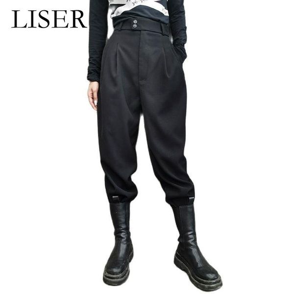 women's pants & capris 2021 autumn fashion black women suit loose high waist casual harlan straight leg pure color is thin ll78, Black;white
women's pants & capris 2021 autumn fashion black women suit loose high waist casual harlan straight leg pure color is thin ll78, Black;white