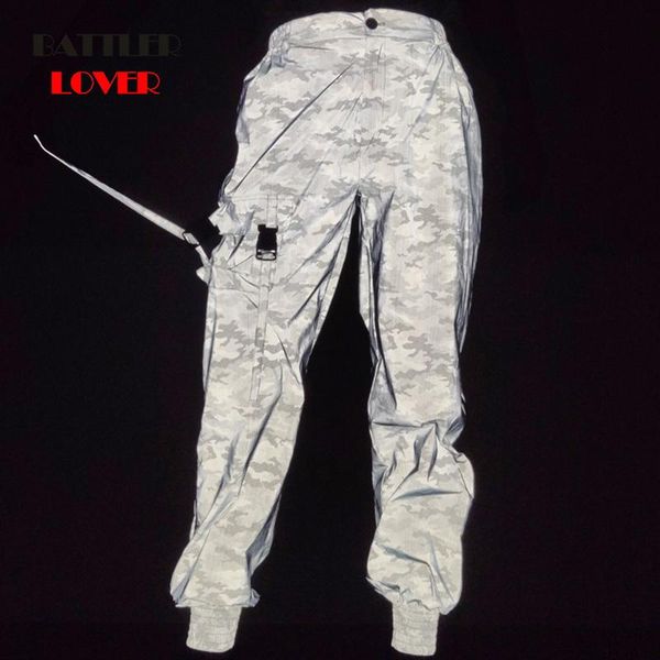 men's pants hight street camouflage reflective men pocket loose sweatpants man hip hop joggers night light blink long pant for couples, Black
men's pants hight street camouflage reflective men pocket loose sweatpants man hip hop joggers night light blink long pant for couples, Black