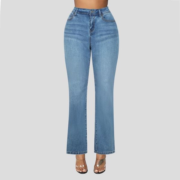 fashion women stretch button pocket high waist push up denim pants casual jeans flared long trousers plus size#35 women's, Blue
fashion women stretch button pocket high waist push up denim pants casual jeans flared long trousers plus size#35 women's, Blue