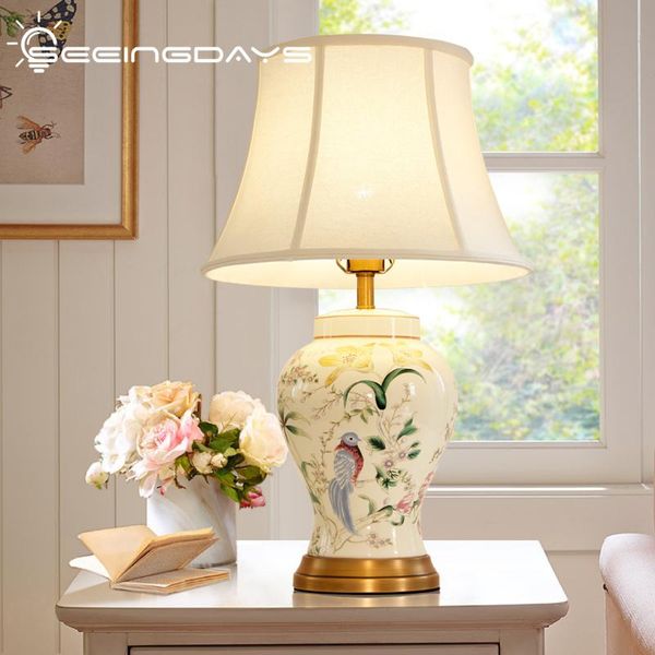 table lamps american retro flower and bird ceramic lamp for living room bedroom bedside study decoration large villa
table lamps american retro flower and bird ceramic lamp for living room bedroom bedside study decoration large villa