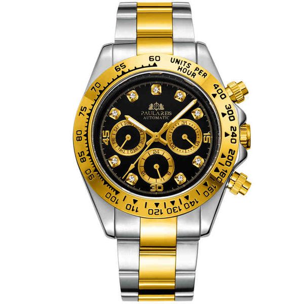 automatic watches self wind mechanical gold black stainless steel diamonds stone fashion sports luxury men watch, Silver
automatic watches self wind mechanical gold black stainless steel diamonds stone fashion sports luxury men watch, Silver