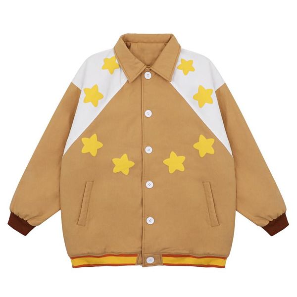 men's jackets vintage star pattern varsity jacket coat men women streetwear harajuku winter thick cargo baseball coats loose, Black;brown
men's jackets vintage star pattern varsity jacket coat men women streetwear harajuku winter thick cargo baseball coats loose, Black;brown