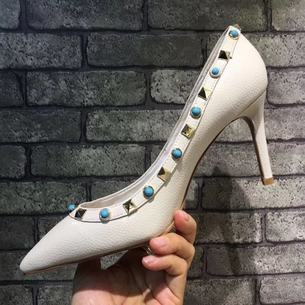 sandals 8013fashion red high heels white rivets patent leather -heeled women shallow mouth heel pumps 12 8cm size c2n9, Black
sandals 8013fashion red high heels white rivets patent leather -heeled women shallow mouth heel pumps 12 8cm size c2n9, Black