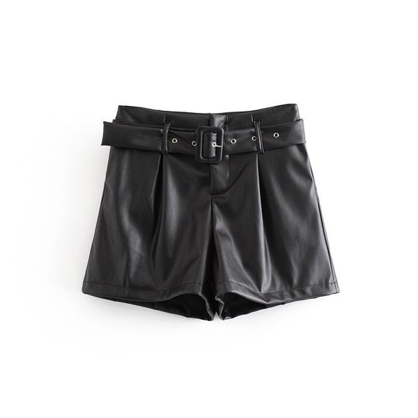 women's shorts casual solid zipper with waistbeading and pockets female summer autumn women leather booty pants, White;black
women's shorts casual solid zipper with waistbeading and pockets female summer autumn women leather booty pants, White;black