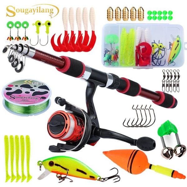 sougayilang 1.8m fishing rod and reel set with 5.9 feet line lure portable travel combo
sougayilang 1.8m fishing rod and reel set with 5.9 feet line lure portable travel combo