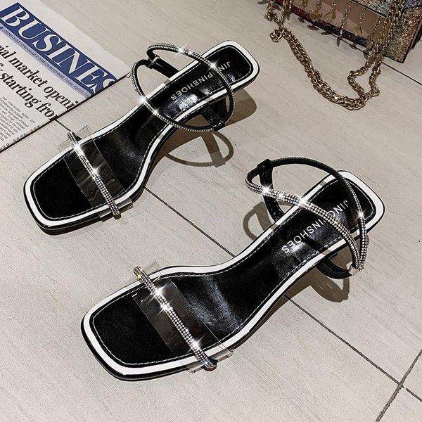 dress shoes transparent pvc high heel sandals slippers women thin summer fashion crystal narrow band, Black
dress shoes transparent pvc high heel sandals slippers women thin summer fashion crystal narrow band, Black
