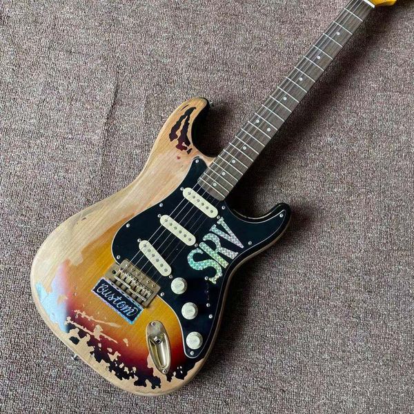 custom shop st electric guitar sunburst color 6 stings alder wood srv gitaar relics by hands
custom shop st electric guitar sunburst color 6 stings alder wood srv gitaar relics by hands