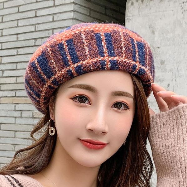 berets beret female warm wool painter sweet literary retro color matching contrast bud hat, Blue;gray
berets beret female warm wool painter sweet literary retro color matching contrast bud hat, Blue;gray