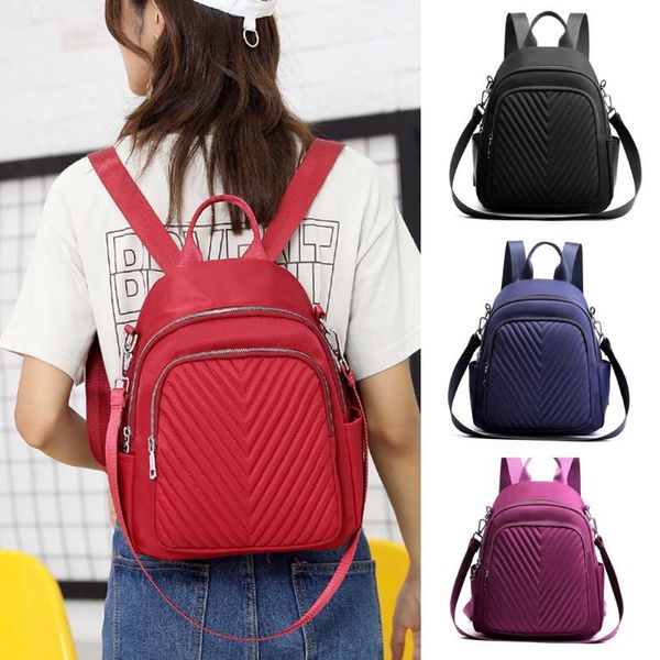 outdoor bags fashion women's solid color striped waterproof nylon backpack shoulder bag2021 product student leisure jobs
outdoor bags fashion women's solid color striped waterproof nylon backpack shoulder bag2021 product student leisure jobs