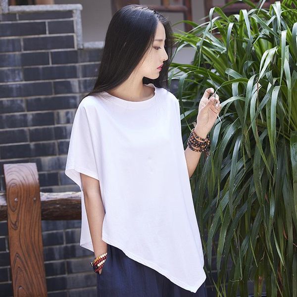 women's t-shirt women summer irregular solid color bat sleeve tee shirt ladies tees retro batwing plus size shirts, White
women's t-shirt women summer irregular solid color bat sleeve tee shirt ladies tees retro batwing plus size shirts, White