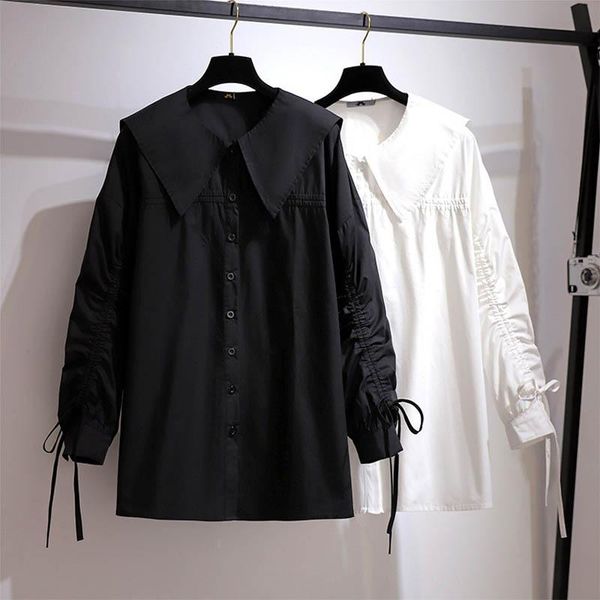 women's t-shirt 150kg plus size spring long-sleeved sailor collar shirt bust 170cm 7xl 8xl 9xl 10xl 11xl loose retro pleated top, White
women's t-shirt 150kg plus size spring long-sleeved sailor collar shirt bust 170cm 7xl 8xl 9xl 10xl 11xl loose retro pleated top, White