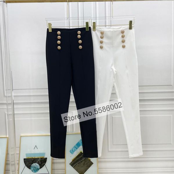 women's pants & capris ladies 2021 fashion double-breasted high-waisted casual trousers - women long, Black;white
women's pants & capris ladies 2021 fashion double-breasted high-waisted casual trousers - women long, Black;white