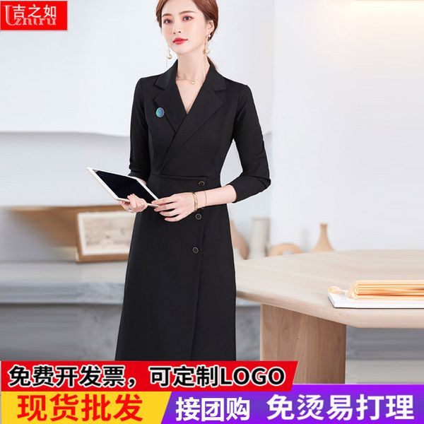 profsional long sleeve drs temperament simple beauty salon sal department ol tooling embroiderable printing, White;black
profsional long sleeve drs temperament simple beauty salon sal department ol tooling embroiderable printing, White;black