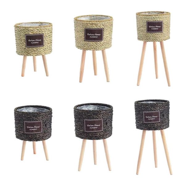 planters & pots nordic straw laundry picnic storage basket with stand handmade flower pot plant
planters & pots nordic straw laundry picnic storage basket with stand handmade flower pot plant