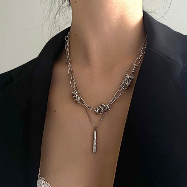 pendant necklaces u-magical graceful double layer geometric cz zircon necklace for women delicate creative chunky chain jewelry, Silver
pendant necklaces u-magical graceful double layer geometric cz zircon necklace for women delicate creative chunky chain jewelry, Silver