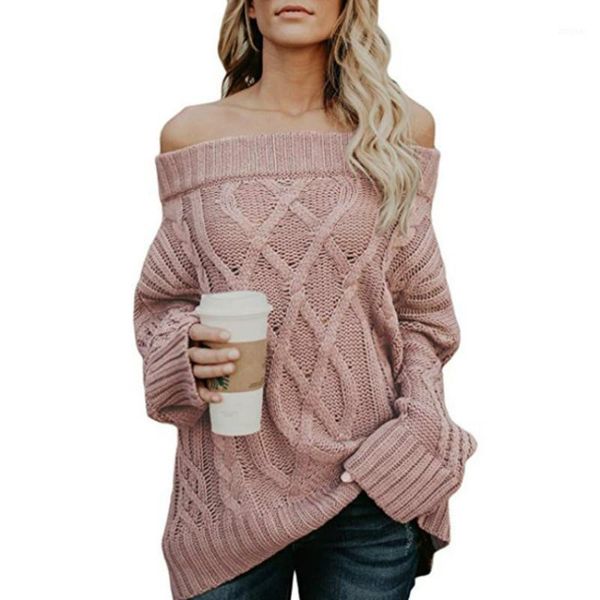 women's sweaters 2021 autumn and winter sweater warm thick line twist off shoulder women, White;black
women's sweaters 2021 autumn and winter sweater warm thick line twist off shoulder women, White;black