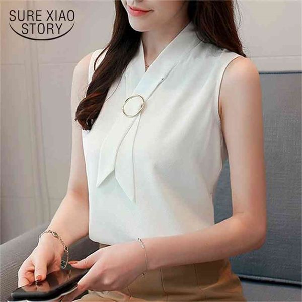 summer solid casual fashion women blouses sleeveless elegant chiffon vest korean soft female clothing blusa 0234 40 210506, White
summer solid casual fashion women blouses sleeveless elegant chiffon vest korean soft female clothing blusa 0234 40 210506, White