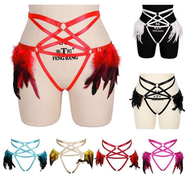 fetish women's ferther lingerie bondage cross straps around waist gothic stockings garter suspenders festival rave wear, Black;white
fetish women's ferther lingerie bondage cross straps around waist gothic stockings garter suspenders festival rave wear, Black;white