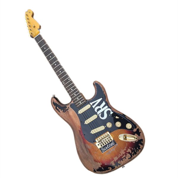 handmade retro body electric guitar with rosewood fingerboard,srv pickguard,golden hardware,sss pickups,can be customized
handmade retro body electric guitar with rosewood fingerboard,srv pickguard,golden hardware,sss pickups,can be customized
