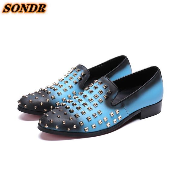 dress shoes korean style men genuine leather round toe rivet slip on handmade for nightclub oxford sapatos masculino, Black
dress shoes korean style men genuine leather round toe rivet slip on handmade for nightclub oxford sapatos masculino, Black