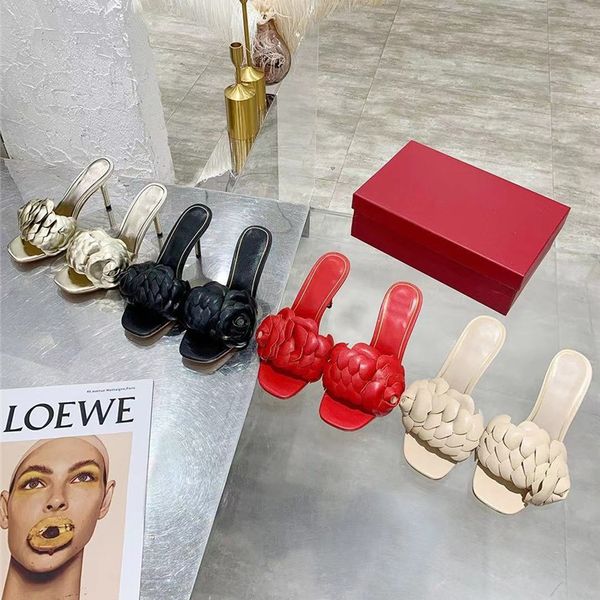 high heel slippers genuine leather flower slip on sandals woman summer trendy shoes for women beach slides luxury brand new, Black
high heel slippers genuine leather flower slip on sandals woman summer trendy shoes for women beach slides luxury brand new, Black