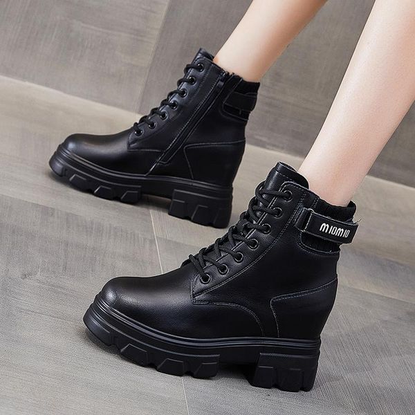 boots women luxury designer genuine leather motorcycle female ladies punk shoes zipper increased platform botas mujer buty, Black
boots women luxury designer genuine leather motorcycle female ladies punk shoes zipper increased platform botas mujer buty, Black