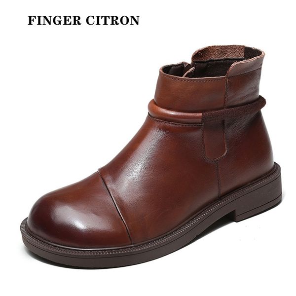 finger citron women anckle boots genuine cow leather round toe rubber outsole with zipper comfortable by handmade size 35-41 211103, Black
finger citron women anckle boots genuine cow leather round toe rubber outsole with zipper comfortable by handmade size 35-41 211103, Black