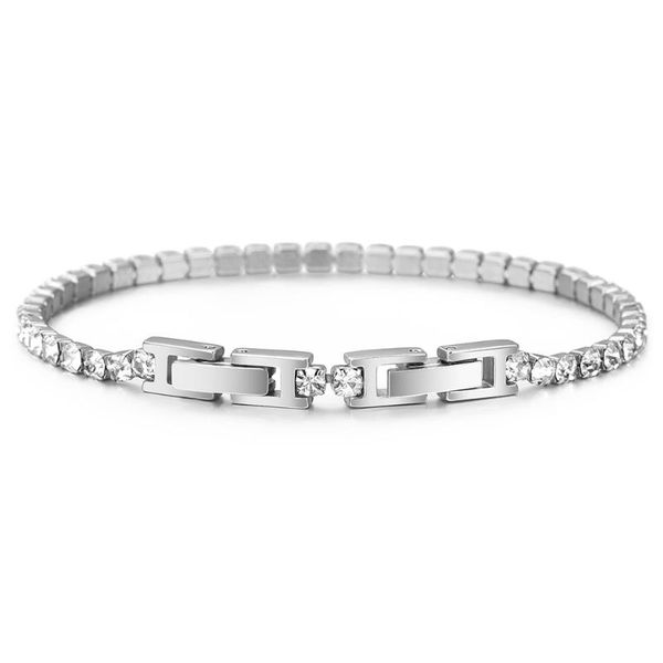 link, chain 3mm cubic zirconia tennis bracelets for women girls stainless steel bracelet adjustable jewelry gifts ldb332, Black
link, chain 3mm cubic zirconia tennis bracelets for women girls stainless steel bracelet adjustable jewelry gifts ldb332, Black